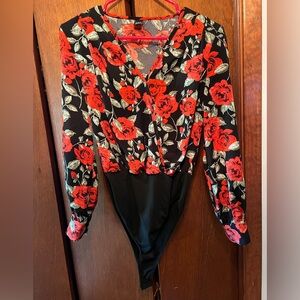 SHEIN Women's fancy bodysuit sheer